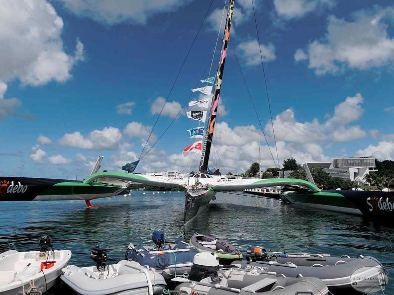 Les bateaux de la Route du Rhum à la marina de Bas-du-Fort, en 2022